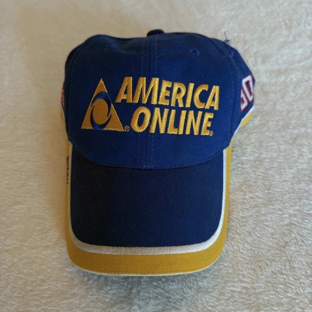 Vintage NASCAR AOL Steve Park Autograph Blue Hat NASCAR Racing Chase Authentics